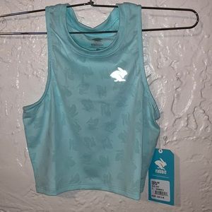 Rabbit light Blue Women’s Active Crop Top